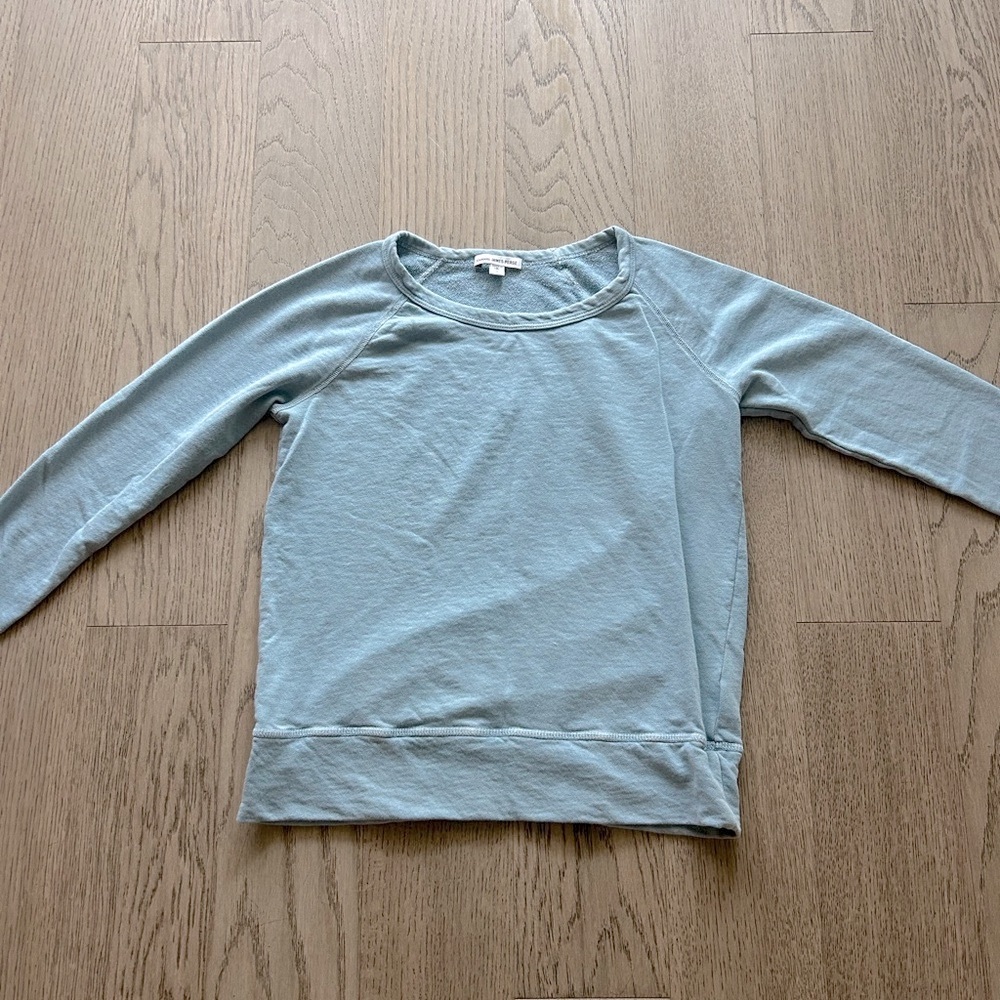 James Perse Light Blue Raglan Sweatshirt
